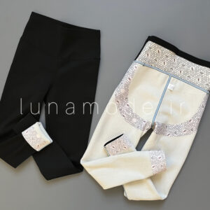 لگ کمر گنی زنانه داخل کرک داره تک رنگ مشکی کد 2