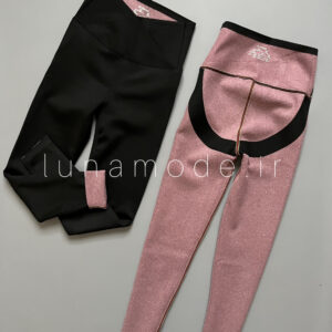 لگ زنانه کمر هفتی داخل خز دار زنانه تک رنگ مشکی